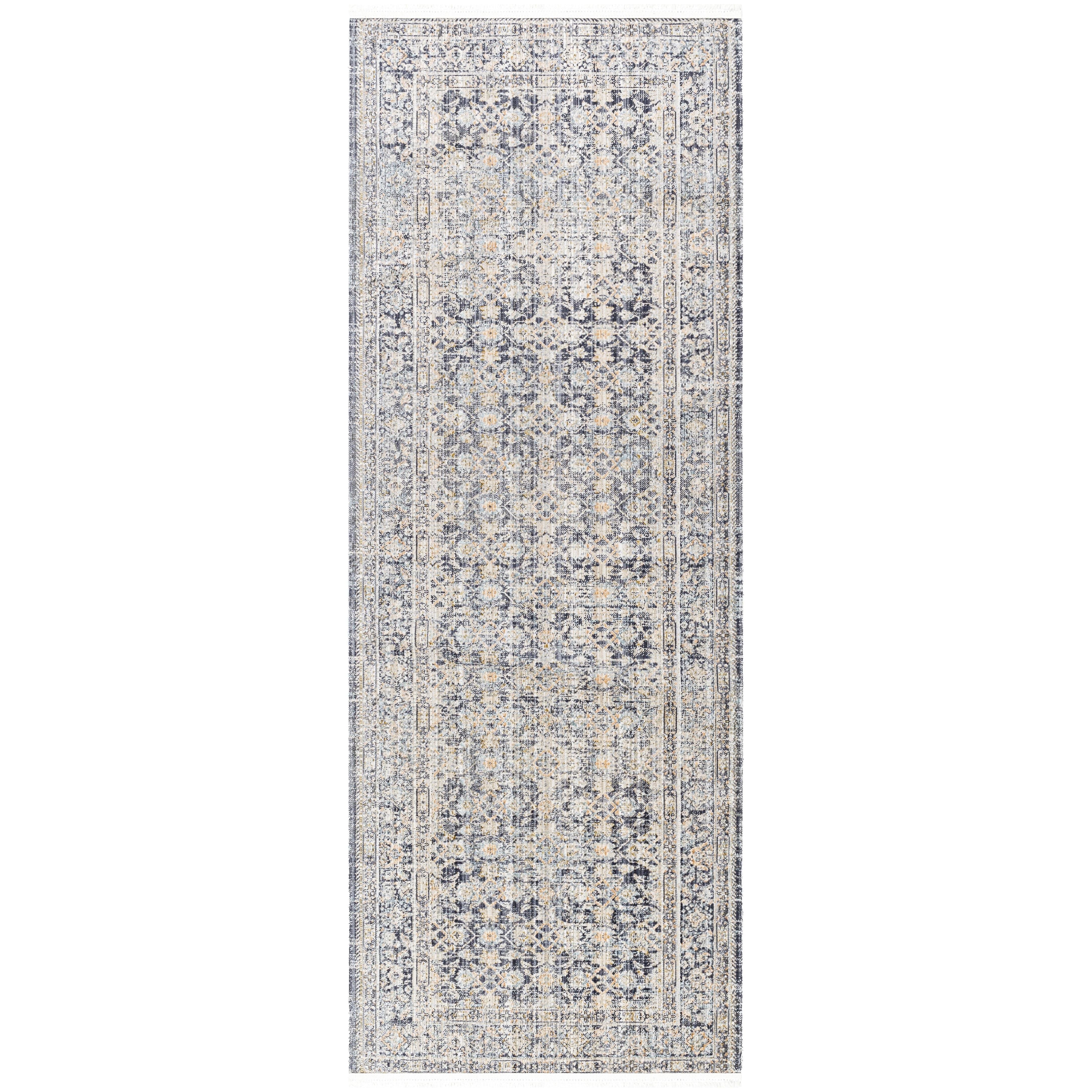 Featuring Becki Owens x Surya Margaret Gray/Charcoal Rug by Surya at Amethyst Home. Introducing the Margaret area rug, the perfect combination of timeless style and modern sophistication! This unique rug from our Becki Owens x Surya collaboration features a distressed vintage design that is sure to bring a cozy, inviting atmosphere to any space. Crafted from l. Amethyst Home provides interior design, new home construction design consulting, vintage area rugs, and lighting in the Austin metro area.