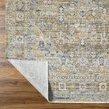 Featuring Becki Owens x Surya Margaret Brown Medallion Rug by Surya at Amethyst Home. Introducing the Margaret area rug, a special collaboration piece between Surya and Becki Owens. This exquisite rug is the perfect addition to any space with its unique diamond center, warm taupes and a touch of navy. Crafted with the finest polyester, this area rug is highly r. Amethyst Home provides interior design, new home construction design consulting, vintage area rugs, and lighting in the Omaha metro area.
