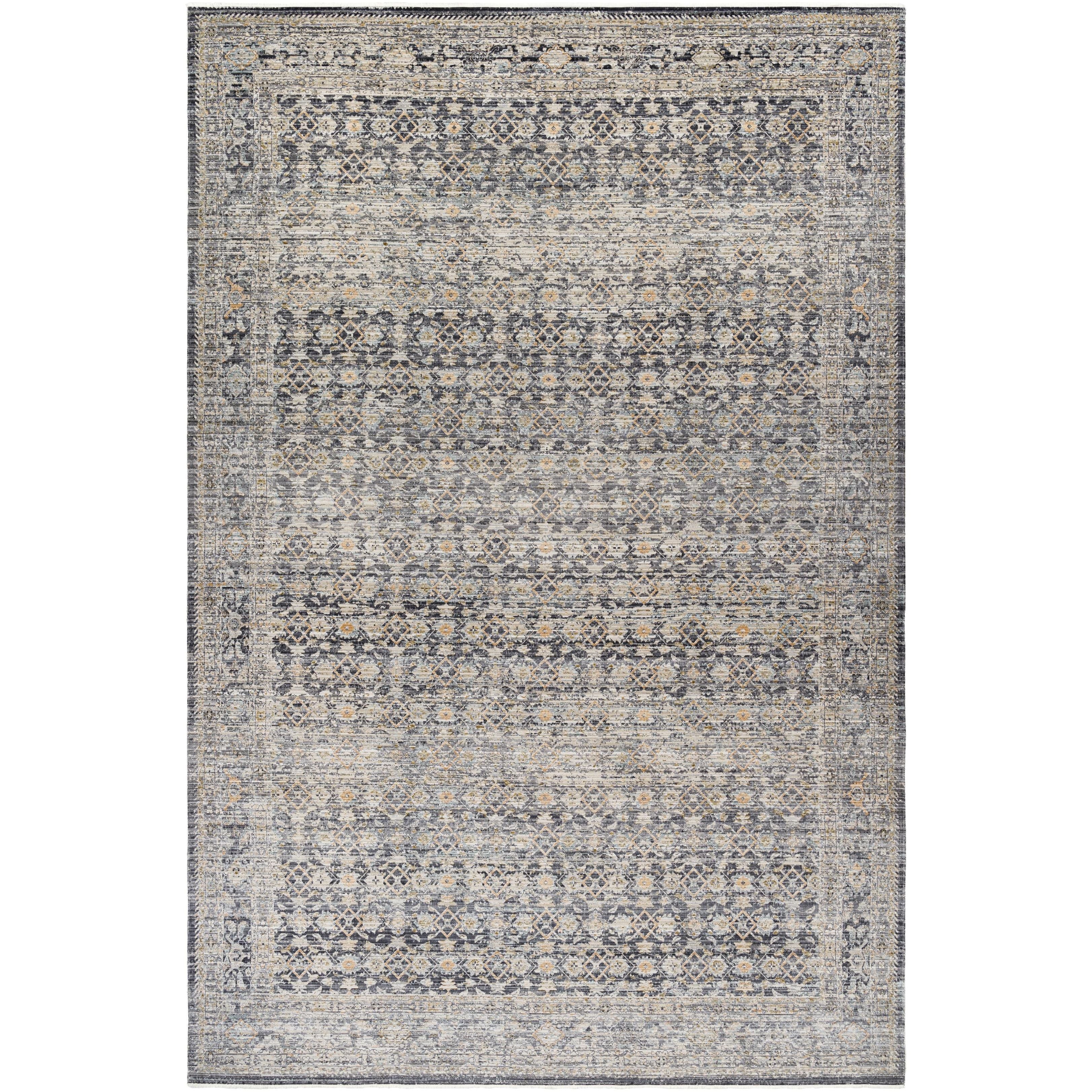 Featuring Becki Owens x Surya Margaret Gray/Charcoal Rug by Surya at Amethyst Home. Introducing the Margaret area rug, the perfect combination of timeless style and modern sophistication! This unique rug from our Becki Owens x Surya collaboration features a distressed vintage design that is sure to bring a cozy, inviting atmosphere to any space. Crafted from . Amethyst Home provides interior design, new home construction design consulting, vintage area rugs, and lighting in the Seattle metro area.