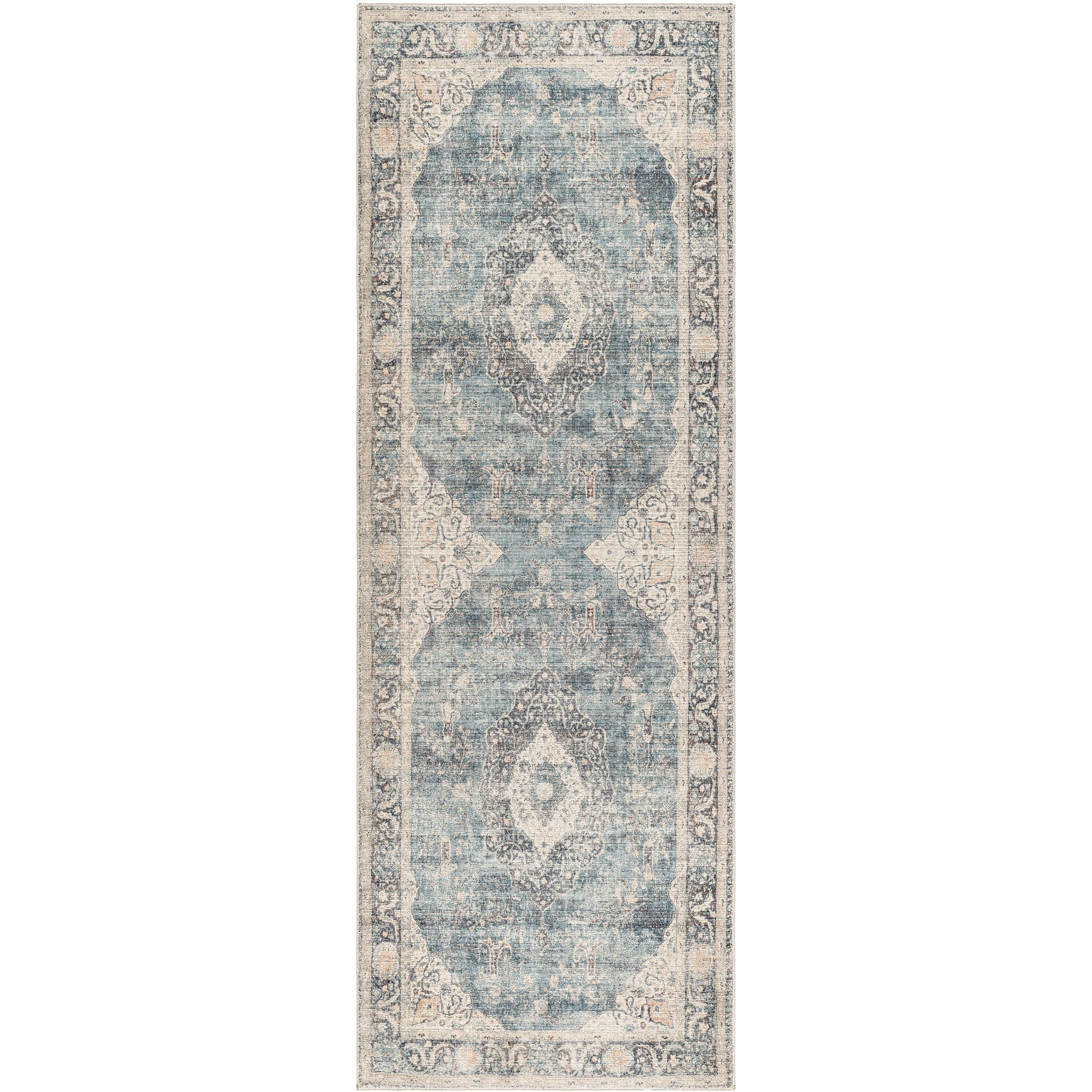 Featuring Becki Owens x Surya Marlene Blue/Cream Rug by Surya at Amethyst Home. Welcome the Marlene area rug into your home and let it be the center of attention! This traditional style rug, designed as a special collaboration piece between Surya and Becki Owens, is a timeless masterpiece perfect for any room. The plush medium pile is machine woven from durabl. Amethyst Home provides interior design, new home construction design consulting, vintage area rugs, and lighting in the Dallas metro area.