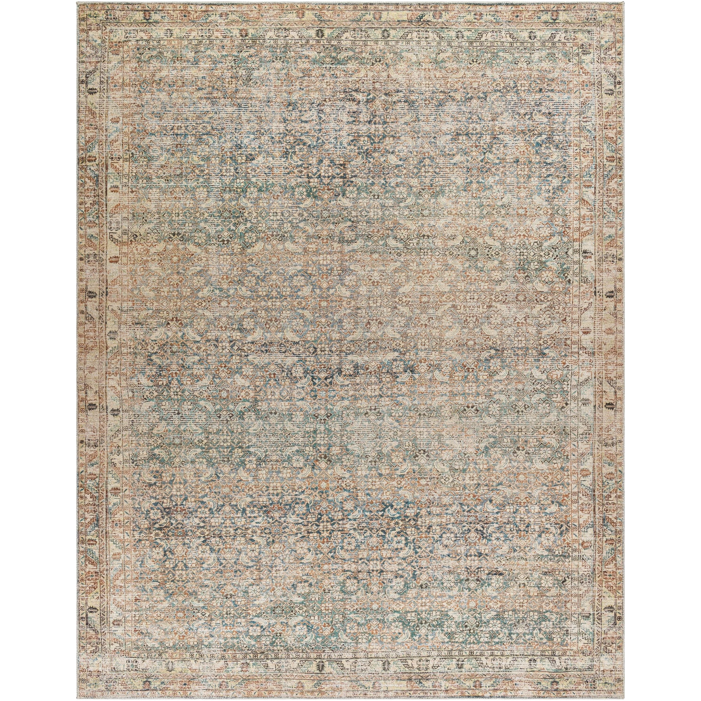 Featuring Becki Owens x Surya Marlene Sage/Brown Rug by Surya at Amethyst Home. Introducing the Marlene area rug, a stunning piece from our Becki Owens x Surya line to bring you a beautiful style perfect for any space. This vintage-inspired piece is crafted with high-quality polyester and features hues of blue and green that will bring a refreshing, calming amb. Amethyst Home provides interior design, new home construction design consulting, vintage area rugs, and lighting in the Miami metro area.