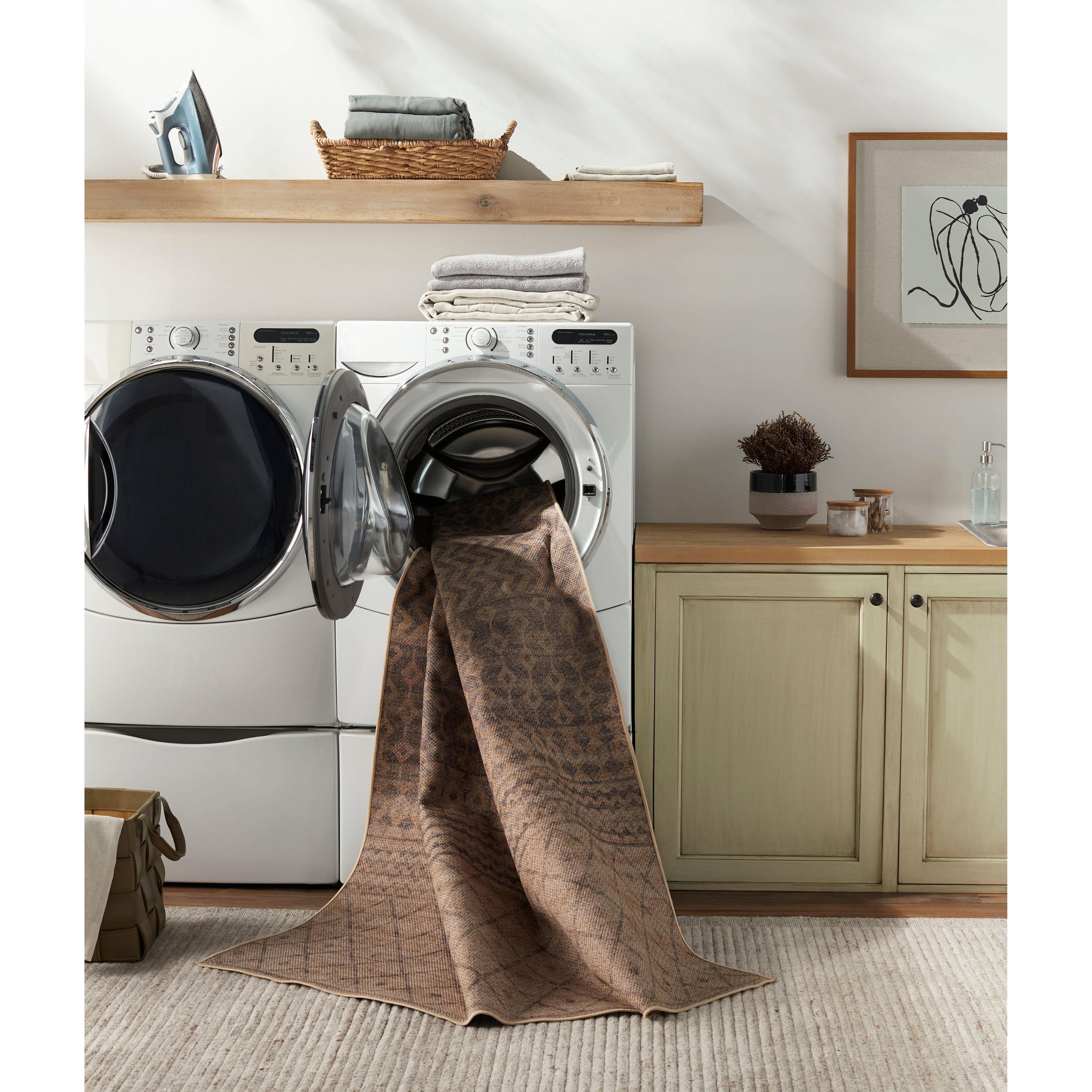 Featuring Callie Machine Washable Jute Inspired Rug by Surya at Amethyst Home. A beautiful jute look that you can wash with kids & pets!  Unlike traditional jute rugs that can be scratchy and shed -- this Callie rug has the look of jute with a smooth, silky finish.  Made of recycled materials, it can be washed and refreshed in a standard washing machine.
Machine WovenRecycled Materia. Amethyst Home provides interior design, new construction, custom furniture, and area rugs in the Boston metro area