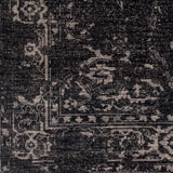 Featuring Festival Dark Charcoal Hand-Knotted Rug by Surya at Amethyst Home. The Festival Collection showcases traditional inspired designs that exemplify timeless styles of elegance, comfort, and sophistication. With their hand knotted construction, these rugs provide a durability that can not be found in other handmade constructions, and boasts the abi.  Amethyst Home provides interior design, new home construction design consulting, vintage area rugs, and lighting in the Kansas City metro area.