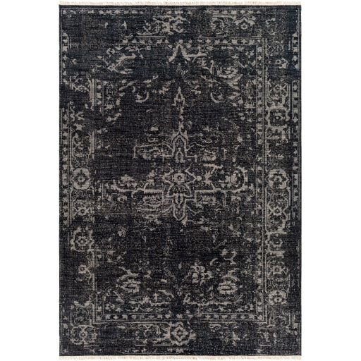 Festival Dark Charcoal Hand-Knotted Rug