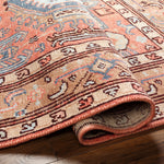 Featuring Kars - 2305 Hand-Knotted Rug by Surya at Amethyst Home. Experience the luxurious vintage vibes of the Kars Rug! With a rich warm color pallet featuring coral undertones, contrasting pale blue and tan details, and classic Moroccan inspired patterns, this timeless statement piece adds a unique touch to any room.
Hand-Knotted80% Wool | 20% Cotton
With their Hand-Kno. Amethyst Home provides interior design, new construction, custom furniture, and area rugs in the Chicago metro area. KSA-2305