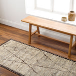 Featuring Khyber Natural / Mocha Hand-Knotted Rug by Surya at Amethyst Home. Silky soft to the touch, our favorite nod to a timeless handmade Moroccan look.  Vacuum regularly and pair with your favorite leather chairs.
Hand KnottedWool, PolyesterKHY-2300. Amethyst Home provides interior design services, furniture, rugs, and lighting in the Portland metro area.