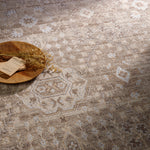 Featuring Kushal Dolores Hand-Knotted Rug by Surya at Amethyst Home. The Kushal Dolores rug is a stylish vintage-inspired piece crafted from a blend of soft viscose and wool. The lush taupe tones, contrasted with ice blues, creates a bright and bold statement for any living or dining room. The perfect addition for any interior, the Kushal Rug will bring a touch of class. Amethyst Home provides interior design, new construction, custom furniture, and area rugs in the Los Angeles metro area KUS-2303