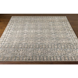 Featuring Nobility Taupe / Charcoal Hand-Knotted Rug by Surya at Amethyst Home. Add an elegant touch to any space with this hand-knotted Nobility Taupe / Charcoal Rug. Its blend of wool and viscose is ultra soft and smooth, while its timeless ornate motif with modern lines create an exquisite, timeless piece. Enjoy its high-low characteristics and luxurious feel to add a touch of sop. Amethyst Home provides interior design, new construction, custom furniture, and area rugs in the Malibu metro area