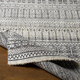 Featuring Nobility Charcoal Hand-Knotted Rug by Surya at Amethyst Home. Add an elegant touch to any space with this hand-knotted Nobility Charcoal Rug. Its blend of wool and viscose is ultra soft and smooth, while its timeless ornate motif with modern lines create an exquisite, timeless piece. Enjoy its high-low characteristics and luxurious feel to add a touch of sophistication to y. Amethyst Home provides interior design, new construction, custom furniture, and area rugs in the Miami metro area.