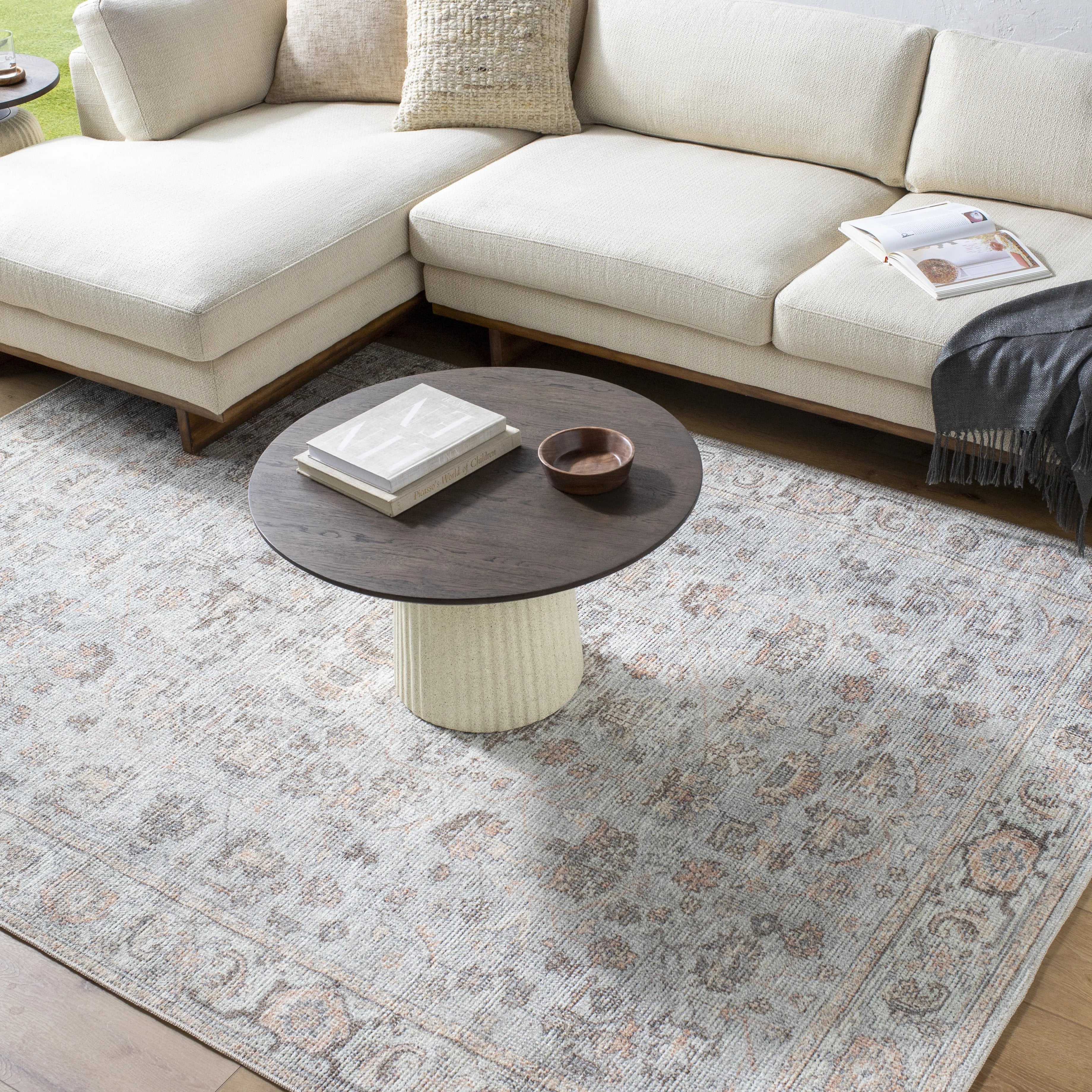 Featuring Olympic Gray Rug by Surya at Amethyst Home. Transform your space into a cozy oasis with our Olympic Gray Rug. Made from durable materials, this rug features a classic gray color that adds a touch of elegance to any room. Enjoy the softness and warmth under your feet, while also adding a stylish and functional element to your home decor.
100% Polyes.  Amethyst Home provides interior design, new home construction design consulting, vintage area rugs, and lighting in the Seattle metro area.