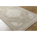 Featuring Zahra Natural Hand-Knotted Rug by Surya at Amethyst Home. The Zahra Collection showcases traditional inspired designs that exemplify timeless styles of elegance, comfort, and sophistication. With their hand knotted construction, these rugs provide a durability that can not be found in other handmade constructions, and boasts the ability to be thorough. Amethyst Home provides interior design, new home construction design consulting, vintage area rugs, and lighting in the Miami metro area.