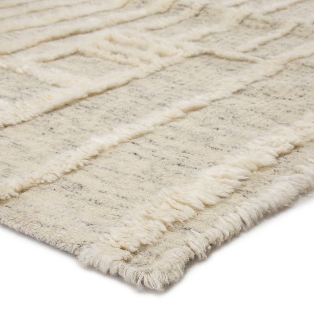 Featuring Tala Casamir Hand-Knotted Rug by Jaipur Living at Amethyst Home. The Tala Casamir Area Rug is a hand-knotted rug that brings a new sense of luxury and comfort to the contemporary home. The plush Casamir area rug makes a modern Moroccan statement, showcasing a crosshatched lattice design in an inviting cream hue with earthy toned flecks of br.  Amethyst Home provides interior design, new home construction design consulting, vintage area rugs, and lighting in the Salt Lake City metro area.