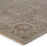 Featuring Tierzah Maison Hand-Knotted Rug by Jaipur Living at Amethyst Home. The vintage-inspired Tierzah Maison Area Rug features an antiqued wash and intricate traditional designs. The Maison wool rug boasts a Persian knot construction and neutral beige, taupe, and gray palette with rich hints of terracotta. This artisan-made rug features fringe trimmed.  Amethyst Home provides interior design, new home construction design consulting, vintage area rugs, and lighting in the Washington metro area.