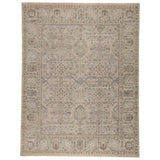 Featuring Tierzah Maison Hand-Knotted Rug by Jaipur Living at Amethyst Home. The vintage-inspired Tierzah Maison Area Rug features an antiqued wash and intricate traditional designs. The Maison wool rug boasts a Persian knot construction and neutral beige, taupe, and gray palette with rich hints of terracotta. This artisan-made rug features fringe trim.  Amethyst Home provides interior design, new home construction design consulting, vintage area rugs, and lighting in the Winter Garden metro area.