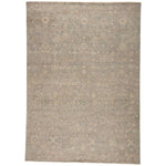 Featuring Tierzah Pembe Hand-Knotted Rug by Jaipur Living at Amethyst Home. The vintage-inspired Tierzah Pembe Area Rug features an antiqued wash and intricate traditional designs. The Pembe wool rug boasts a Persian knot construction and tonal gray, beige, and brown palette that grounds any space. This artisan-made rug features fringe trimmed details fo.  Amethyst Home provides interior design, new home construction design consulting, vintage area rugs, and lighting in the Los Angeles metro area.