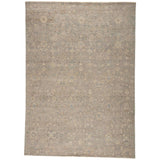 Featuring Tierzah Pembe Hand-Knotted Rug by Jaipur Living at Amethyst Home. The vintage-inspired Tierzah Pembe Area Rug features an antiqued wash and intricate traditional designs. The Pembe wool rug boasts a Persian knot construction and tonal gray, beige, and brown palette that grounds any space. This artisan-made rug features fringe trimmed details fo.  Amethyst Home provides interior design, new home construction design consulting, vintage area rugs, and lighting in the Los Angeles metro area.