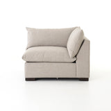 Featuring Westwood Sectional Pieces - Bennett Moon by Four Hands at Amethyst Home. We love the durability in the Westwood Bennett Moon Sectional Pieces. This is the ultimate low-and-deep lounger, perfect for curling up to read your favorite book in. 
Ottoman: 39"w x 39"d x 18"hArmless Piece: 39"w x 39"d x 31"hCorner Piece: 39"w x 39"d x 31"hLeft Arm Piece: 3. Amethyst Home provides interior design, new home construction design consulting, vintage area rugs, and lighting in the Portland metro area.