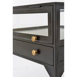 Featuring Shadow Box End Table by Four Hands at Amethyst Home. A shadowbox-inspired end table gives your inner collector a place to play. Frame prized possessions in a glass enclosure with matte-black metal and brass knobs. The perfect end table for a bed or sofa!
Overall Dimensions: 24"W x 24"L x 24"H
Colors: Black, Tempered GlassMaterials: Iron, Tempere.  Amethyst Home provides interior design, new home construction design consulting, vintage area rugs, and lighting in the Alpharetta metro area.