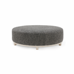 The Elliot Ottoman by Verellen is beautifully shaped and perfect for placing your favorite tray atop or relaxing on after a long day. This is bench-crafted with a sustainably harvested hardwood frame in Verellen's North Carolina atelier. It comes standard with:  • Foam and Fiber Seat Construction • Double Needle • Fabric Covered Ball Button on Top • Available Upholstered Base • Upholstered Only