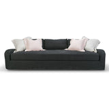 The beautiful, sloping arms of Verellen's Sloane Sofa Family will suit any environment! Standard options include:  • Spring Down Seat Construction • Loose Bench Seat • Boxed Back Pillows • Knife Edge Toss • Double Needle • Slipcovered and Upholstered Available • Recessed Legs • Available as a Sectional – Please see Sectional Guide