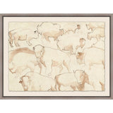Featuring Roaming Herd 2 Art by Wendover Art at Amethyst Home. Specialty:  Giclee on Watercolor Paper, Deckled and Floated on Mat, Framed in ShadowboxMedium : Watercolor PaperSize : 41.5"w x 31.5"hTreatment : Deckled and Floated on Mat, Framed in Shadowbox Framed as shown. Amethyst Home provides interior design, new home construction design consulting, vintage area rugs, and lighting in the Austin metro area.