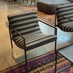 Griffin chair in Rayas indigo Fabric