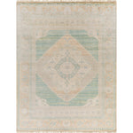 Featuring Anadolu Taupe / Sage Hand-Knotted Rug by Surya at Amethyst Home. The Anadolu Rug Collection showcases traditional inspired designs that exemplify timeless styles of elegance, comfort, and sophistication. With their hand knotted construction, these rugs provide a durability that can not be found in other handmade constructions, and boasts the abil.  Amethyst Home provides interior design, new home construction design consulting, vintage area rugs, and lighting in the Park City metro area.