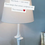 We love the detail in the middle of this Bates Large Sculpted Floor Lamp by Visual Comfort. The linen shade brings a soft, warm glow to any living room, bedroom, or other area needing extra light.  Designer: Chapman & Myers