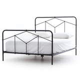 Featuring Winston Bed by Four Hands at Amethyst Home. Vintage style for a classic bedroom look.  Durable, heavy iron makes for a supportive, wiggle-free bed.
King Size Overall Dimensions: 77.50"W x 83.50"L x 51"HQueen Size Overall Dimensions: 61.50"W x 84"L x 51.50"HTwin Size Overall Dimensions: 40.50"W x 78.50"L x 51"H
Colors: Sandblasted Vintage BlackMa.  Amethyst Home provides interior design, new home construction design consulting, vintage area rugs, and lighting in the Des Moines metro area.