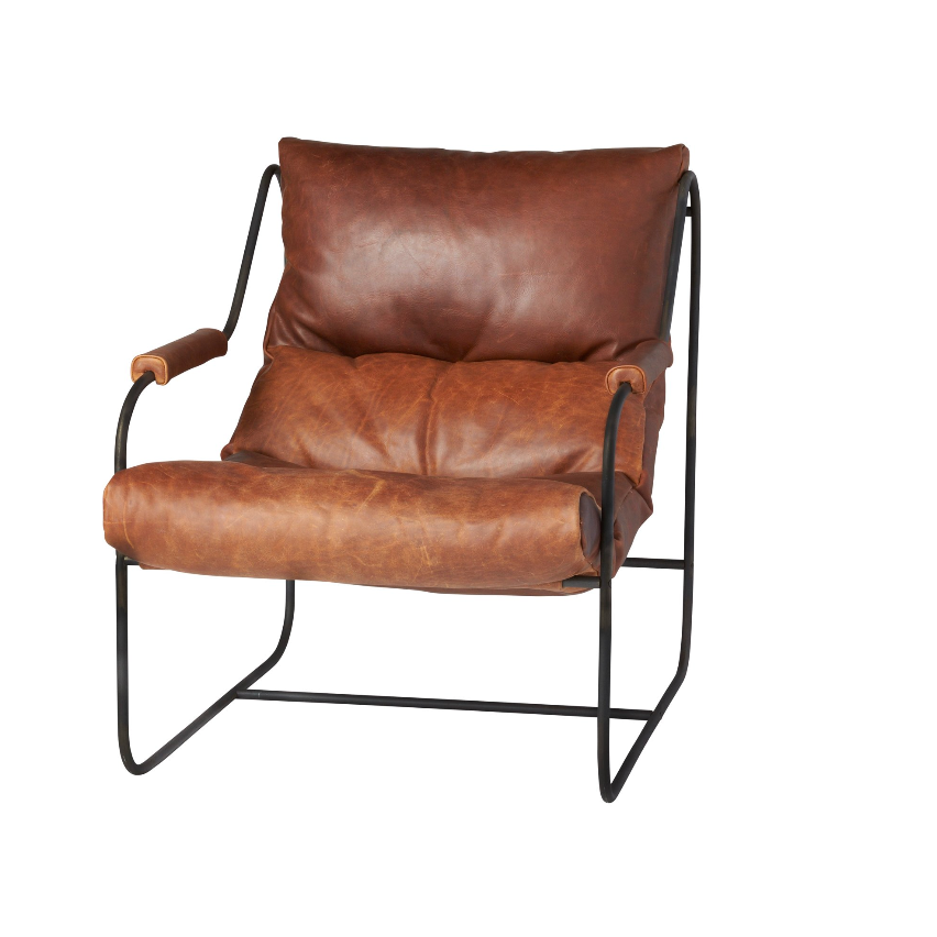 Featuring Brando Leather Chair by Cisco Brothers at Amethyst Home. Like "sitting in an American baseball glove" -- the Brando Leather Chair from Cisco Brothers was love at first sit in this unique chair! We compare the feel to sitting in a hammock. As shown in Spur Terracotta in a Grade 500 leather.
Size: 27"w x 36"d x 32"hSeat space: 25"w x 19"d x 17.5"h
. Amethyst Home provides interior design, new home construction design consulting, vintage area rugs, and lighting in the Park City metro area.