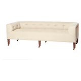 Featuring JD Field Bench with Back - Upholstered by Cisco Brothers at Amethyst Home. This JD Field Bench with Back - Upholstered is a glorious, tufted field bench on casters with leaps of old world meets modern style!  A design collaboration between Cisco Home x John Derian.  As shown in JD Vintage Steel 100% Linen.
Overall: 72"W x 22"H x 27"DSitting Space:. Amethyst Home provides interior design, new home construction design consulting, vintage area rugs, and lighting in the Calabasas metro area.