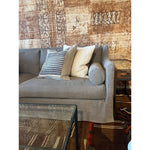 Featuring Dalia 90" Sofa by Cisco Brothers at Amethyst Home. A romantic swooped arm and a super cozy bench style cushion makes the Dalia Sofa by Cisco Brothers one of our favorites!  Photographed in Molino White 100% cotton and Brevard Natural.
All pieces are priced with a feather cloud package unless otherwise noted. 
Overall Size: 90"w x 40"d x 33"hSeat. Amethyst Home provides interior design, new home construction design consulting, vintage area rugs, and lighting in the Washington metro area.