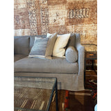 Featuring Dalia 90" Sofa by Cisco Brothers at Amethyst Home. A romantic swooped arm and a super cozy bench style cushion makes the Dalia Sofa by Cisco Brothers one of our favorites!  Photographed in Molino White 100% cotton and Brevard Natural.
All pieces are priced with a feather cloud package unless otherwise noted. 
Overall Size: 90"w x 40"d x 33"hSeat. Amethyst Home provides interior design, new home construction design consulting, vintage area rugs, and lighting in the Washington metro area.