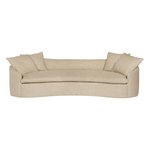 Featuring Grace 108" Sofa by Cisco Brothers at Amethyst Home. We love the unique, modern shape of this Grace 108" Sofa by Cisco Home. With the bench seat and curve shape, this will elevate your living space for years to come! 
Overall: 108"w x 40"d x 28"hSitting Space: 82"w x 24"dSeat Height: 17"hArm Height: 20".  Amethyst Home provides interior design, new home construction design consulting, vintage area rugs, and lighting in the Dallas metro area.