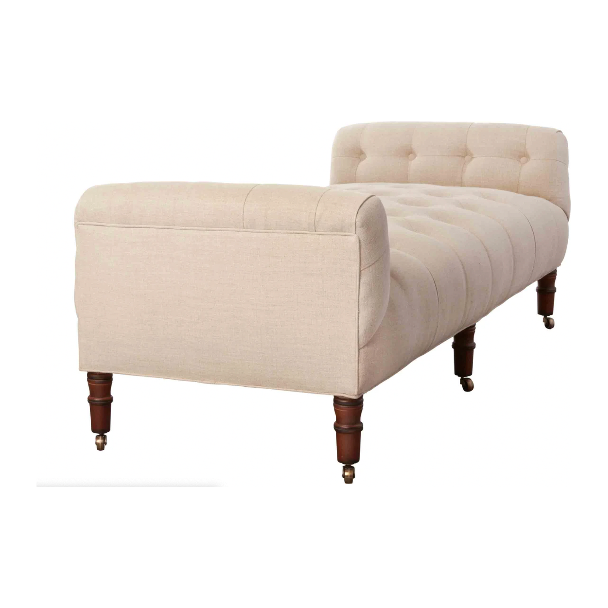 Featuring JD Field Bench No Back - Upholstered by Cisco Brothers at Amethyst Home. This JD Field Bench Upholstered is a glorious, tufted field bench on casters with leaps of old world meets modern style! A design collaboration between Cisco Home x John Derian.
Overall: 72"W x 22"H x 27"DSitting Space: 58"W x 27"DSeat Height: 16"hArm Height: 22"hWeight: . Amethyst Home provides interior design, new home construction design consulting, vintage area rugs, and lighting in the San Diego metro area.