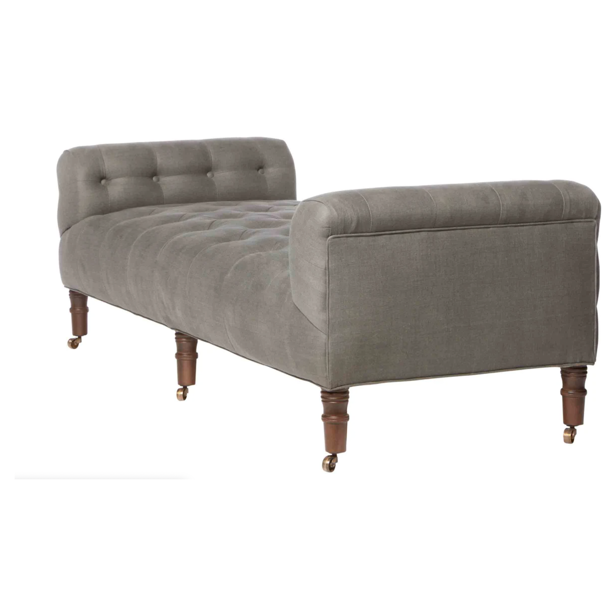 Featuring JD Field Bench No Back - Upholstered by Cisco Brothers at Amethyst Home. This JD Field Bench Upholstered is a glorious, tufted field bench on casters with leaps of old world meets modern style! A design collaboration between Cisco Home x John Derian.
Overall: 72"W x 22"H x 27"DSitting Space: 58"W x 27"DSeat Height: 16"hArm Height: 22"hWeight: 85l. Amethyst Home provides interior design, new home construction design consulting, vintage area rugs, and lighting in the Austin metro area.