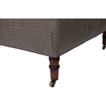 Featuring JD Field Ottoman by Cisco Brothers at Amethyst Home. We love the versatility of this JD JD Field Ottoman by Cisco Home. With rolling legs, this can be used as extra seating, a coffee table, or a side table! 
Overall: 36"w x 28"d x 16"hSeat Height: 16"hWeight: 8lbs. Amethyst Home provides interior design, new home construction design consulting, vintage area rugs, and lighting in the Kansas City metro area.