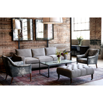 Featuring JD Field Ottoman by Cisco Brothers at Amethyst Home. We love the versatility of this JD JD Field Ottoman by Cisco Home. With rolling legs, this can be used as extra seating, a coffee table, or a side table! 
Overall: 36"w x 28"d x 16"hSeat Height: 16"hWeight: 8lbs. Amethyst Home provides interior design, new home construction design consulting, vintage area rugs, and lighting in the Des Moines metro area.