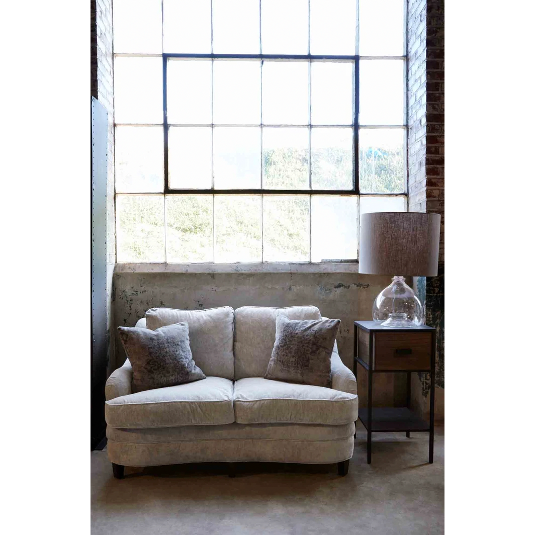 Featuring JD Hedge 52" Loveseat by Cisco Brothers at Amethyst Home. With a petite structure and curved arms, this JD Hedge 52" Loveseat by Cisco Home will be your new favorite place to snuggle with a good book and a warm drink. We'd love to see this featured in your living room, study, or other space!
Overall: 52"W x 30"H x 40"DSitting Space: 43.5"W x . Amethyst Home provides interior design, new home construction design consulting, vintage area rugs, and lighting in the Newport Beach metro area.