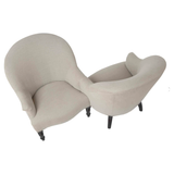 Featuring JD Tete-A-Tete Chair by Cisco Brothers at Amethyst Home. Elevate your conversation experience with this JD Tete-A-Tete Chair by Cisco Home. The unique shape and clean look will complete the space of any living room, office, or other space!
Overall: 50"w x 28"d x 34"hSitting Space: 18"w x 19"dSeat Height: 17"hArm Height: 22"hWeight: 105lbs.  Amethyst Home provides interior design, new home construction design consulting, vintage area rugs, and lighting in the Des Moines metro area.