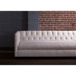 Featuring Kenso Upholstered 84" Sofa by Cisco Brothers at Amethyst Home. A sleek update on a living room staple, the Kenso Upholstered 84" Sofa by Cisco Home perfectly blends modern and traditional styles. It strikes a boxy silhouette, softened by the tufted back and inviting bench seating. It’s tapered button leg style rounds out the design.
Overall: .  Amethyst Home provides interior design, new home construction design consulting, vintage area rugs, and lighting in the Newport Beach metro area.