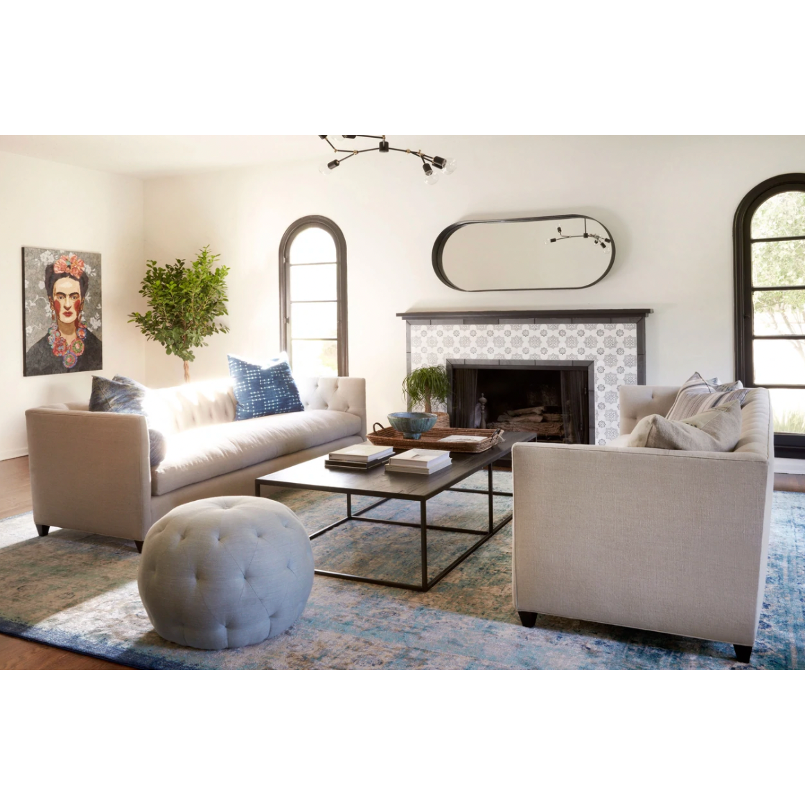Featuring Kenso Upholstered 84" Sofa by Cisco Brothers at Amethyst Home. A sleek update on a living room staple, the Kenso Upholstered 84" Sofa by Cisco Home perfectly blends modern and traditional styles. It strikes a boxy silhouette, softened by the tufted back and inviting bench seating. It’s tapered button leg style rounds out the design.
Overall: 84"w x 3. Amethyst Home provides interior design, new home construction design consulting, vintage area rugs, and lighting in the Miami metro area.