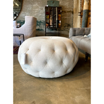 Featuring Pouf 36" Ottoman by Cisco Brothers at Amethyst Home. We love the stitching detail on this Pouf 36" Ottoman by Cisco Brothers. Place in your den, living room, or other entertainment area of your home and keep for years to come! 
Overall: 36"dia. x 18"hSeat Height: 18"h.  Amethyst Home provides interior design, new home construction design consulting, vintage area rugs, and lighting in the Salt Lake City metro area.