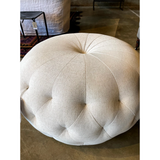Featuring Pouf 36" Ottoman by Cisco Brothers at Amethyst Home. We love the stitching detail on this Pouf 36" Ottoman by Cisco Brothers. Place in your den, living room, or other entertainment area of your home and keep for years to come! 
Overall: 36"dia. x 18"hSeat Height: 18"h.  Amethyst Home provides interior design, new home construction design consulting, vintage area rugs, and lighting in the Los Angeles metro area.