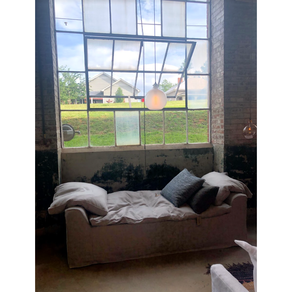 Featuring Silvano 108" Daybed by Cisco Brothers at Amethyst Home. Chunky arms and a clean seat are featured with this Silvano 108" Daybed from Cisco Brothers. We're already dreaming of all the books and cuddles that will take place on this dreamy daybed.
Overall: 108"W x 24"H x 31"DSitting Space: 90"W x 31"DSeat Height: 20"hArm Height: 24"hWeight: 161lbs. Amethyst Home provides interior design, new home construction design consulting, vintage area rugs, and lighting in the Austin metro area.
