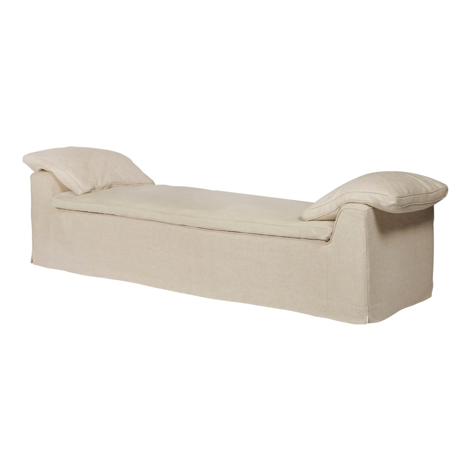 Featuring Silvano 108" Daybed by Cisco Brothers at Amethyst Home. Chunky arms and a clean seat are featured with this Silvano 108" Daybed from Cisco Brothers. We're already dreaming of all the books and cuddles that will take place on this dreamy daybed.
Overall: 108"W x 24"H x 31"DSitting Space: 90"W x 31"DSeat Height: 20"hArm Height: 24"hWeight: 161lbs. Amethyst Home provides interior design, new home construction design consulting, vintage area rugs, and lighting in the Calabasas metro area.