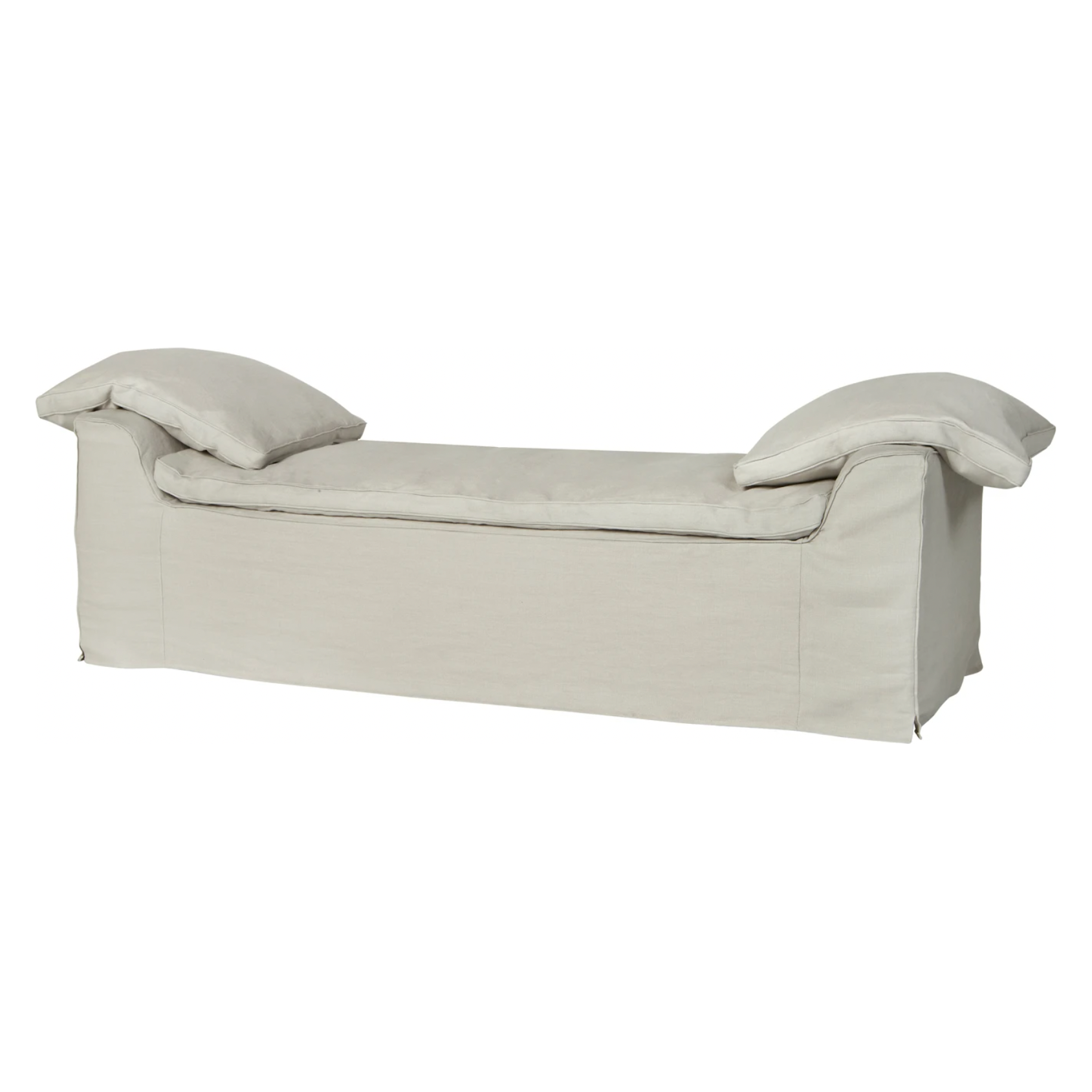 Featuring Silvano 108" Daybed by Cisco Brothers at Amethyst Home. Chunky arms and a clean seat are featured with this Silvano 108" Daybed from Cisco Brothers. We're already dreaming of all the books and cuddles that will take place on this dreamy daybed.
Overall: 108"W x 24"H x 31"DSitting Space: 90"W x 31"DSeat Height: 20"hArm Height: 24"hWeight: 161lbs. Amethyst Home provides interior design, new home construction design consulting, vintage area rugs, and lighting in the Houston metro area.