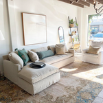 Featuring Louis 2 Piece Sectional - Custom by Cisco Brothers at Amethyst Home. A modern, tailored sofa made with the right stuff -- the Louis 2 Piece Sectional by Cisco Brothers is a classic, updated silhouette that is stunning and comfortable. 
Overall: 121"w 68"d 31"hOverall Sitting Space: 81"w 54.5"dOne Arm Sofa: 80"w x 40"d x 31"h - Sitting Space: 65.5"w x.  Amethyst Home provides interior design, new home construction design consulting, vintage area rugs, and lighting in the Omaha metro area.