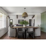 Heather Twill Stone Dining Chair with Casters | shipping 11/12/2025