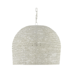 We love the shape of this Piero Chandelier. Made from iron, this brings a light and bright industrial feel to any living room, dining room, or other large area.   H: 19.25" Dia: 22.25"